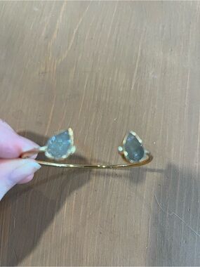 Druzy quartz gold tone bracelet sparkle new one of a kind elegant design